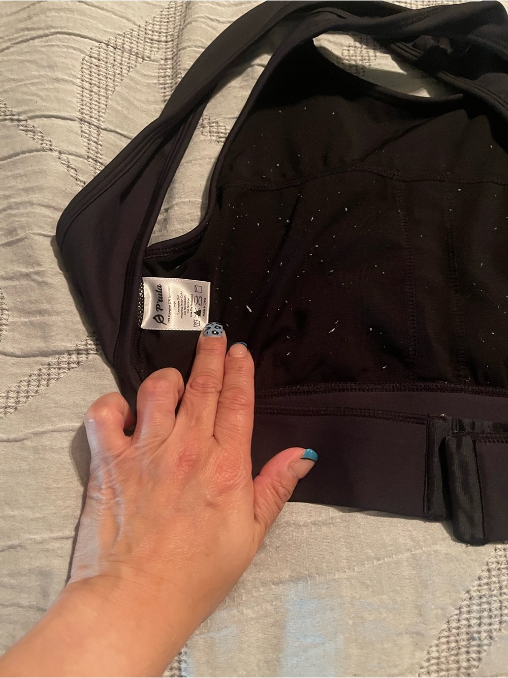 P'tula Black Racerback Sports Bra - Picture 3 of 5